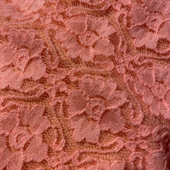 🪴Hollister - Coral Orange Stretchy Lace Summer Dress - Picture 7 of 11